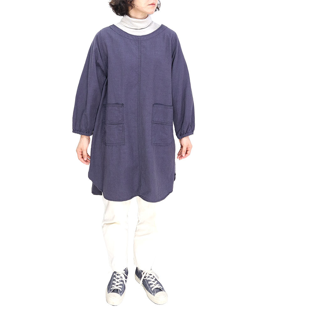 儀右エ門 ギエモン 久留米絣 割烹着 エプロン Y3010 日本製【2024aw】