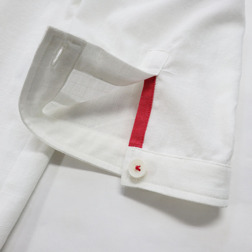 儀右ヱ門 ギエモン ぎえもん 久留米絣 バンドカラー ブラウス Y5166 日本製【2025ss】