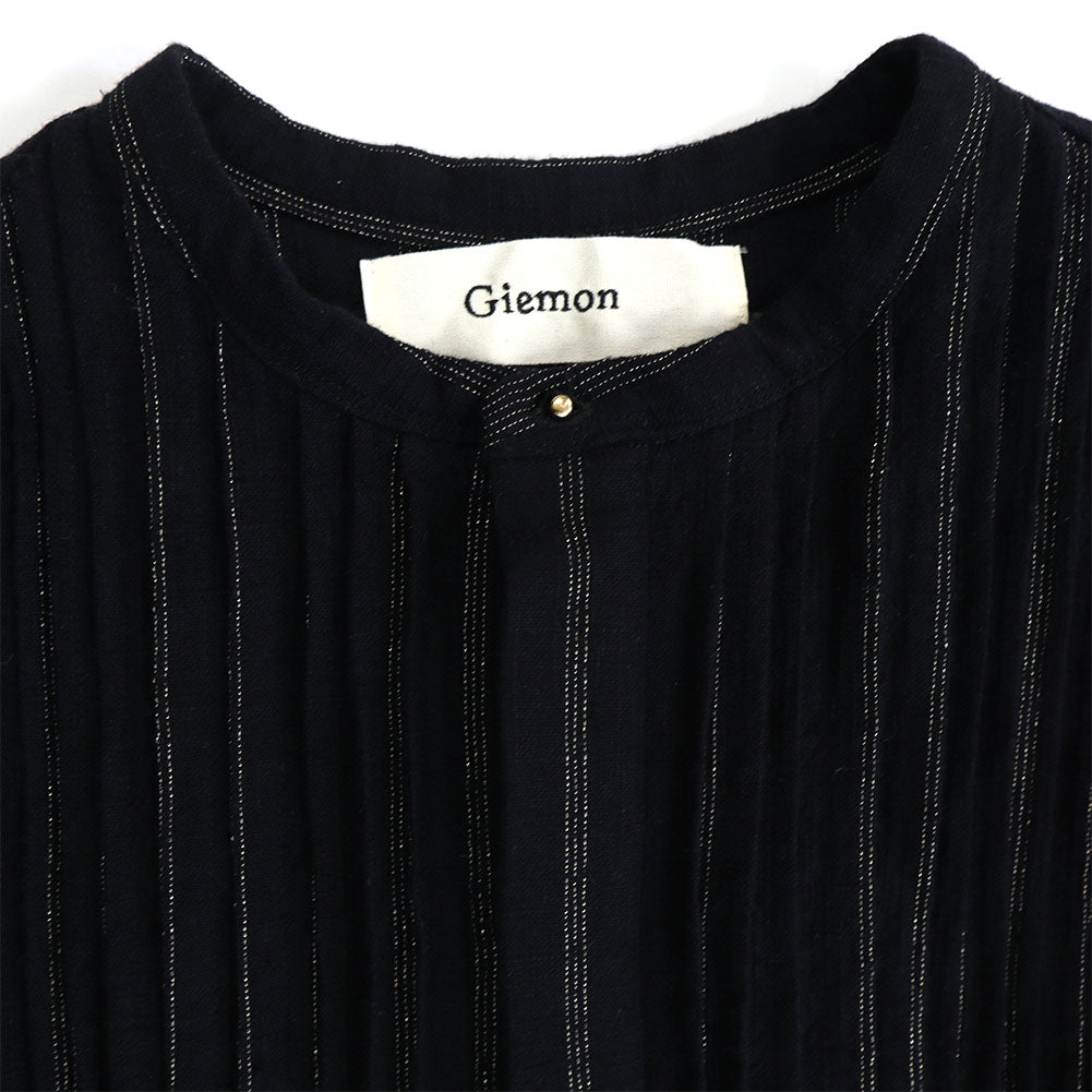 Giemon ギエモン ぎえもん 久留米絣 ピンタックワンピース G215【2023aw】