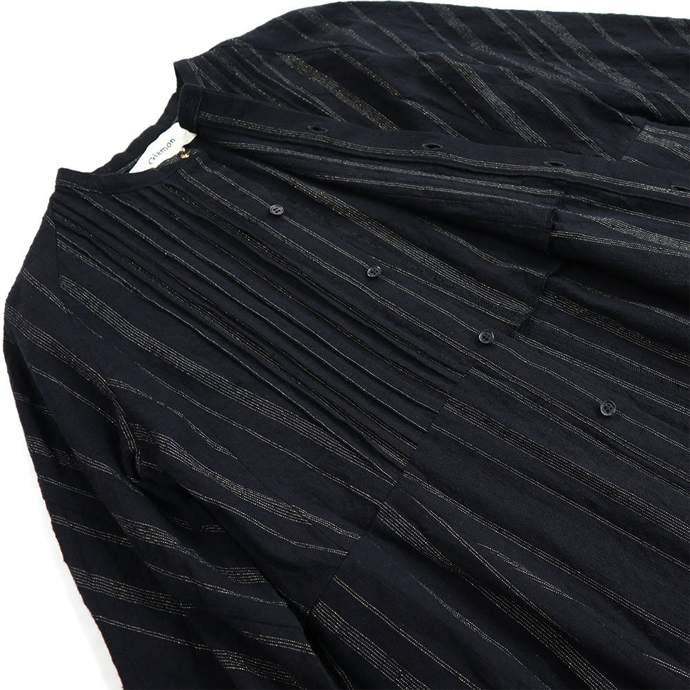 Giemon ギエモン ぎえもん 久留米絣 ピンタックワンピース G215【2023aw】