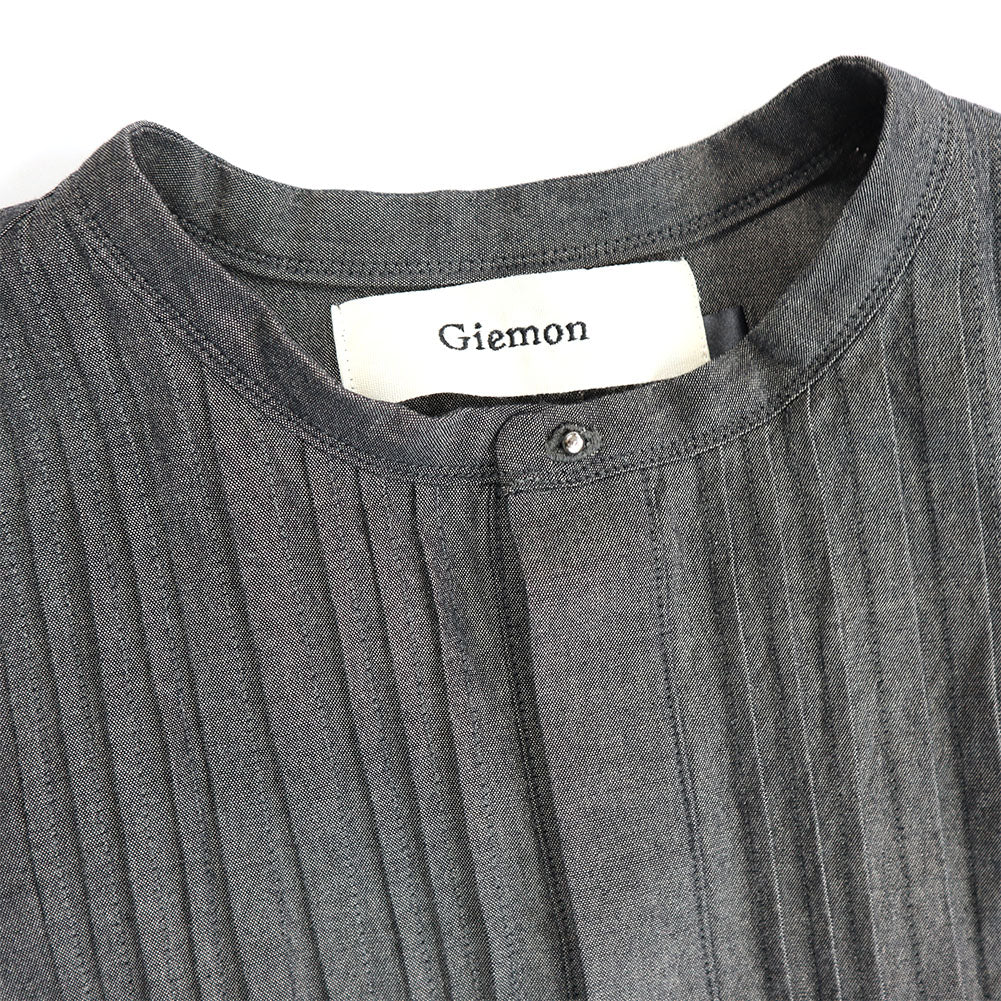 Giemon ギエモン ぎえもん 久留米絣 ピンタックワンピース G215【2023aw】