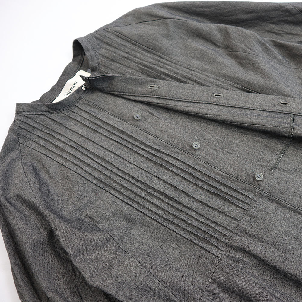 Giemon ギエモン ぎえもん 久留米絣 ピンタックワンピース G215【2023aw】