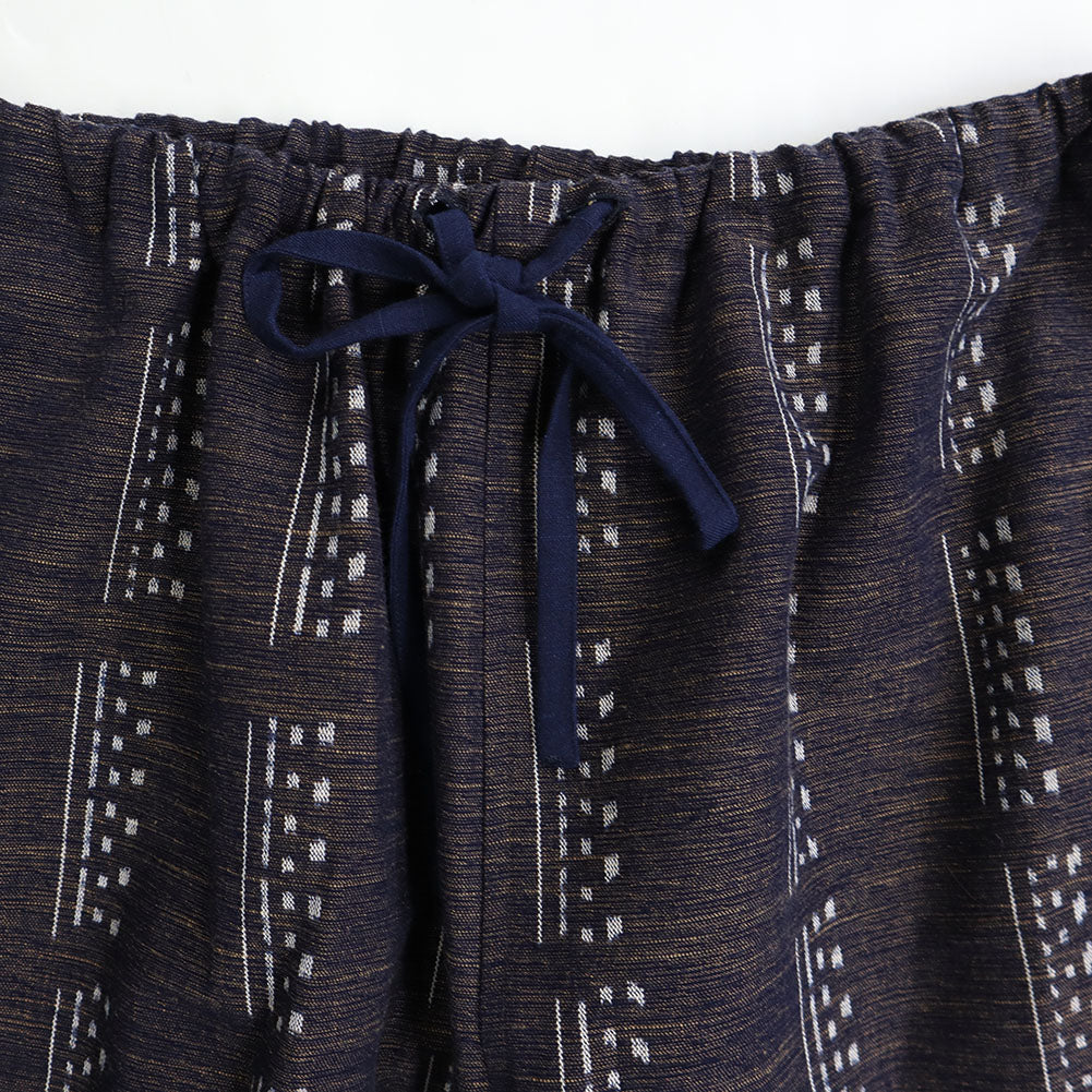 儀右エ門 ギエモン 久留米絣 裏地付きパンツ ズボン カ726 日本製【2024aw】