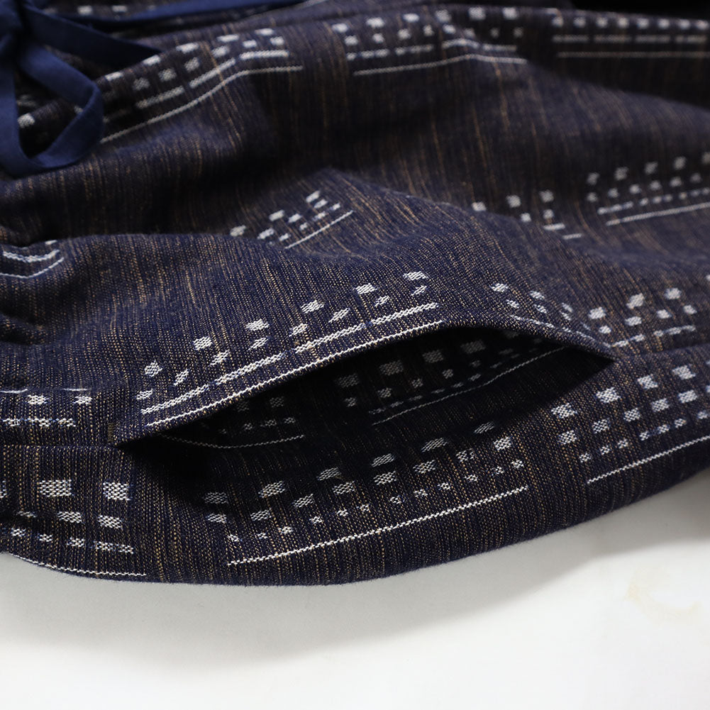 儀右エ門 ギエモン 久留米絣 裏地付きパンツ ズボン カ726 日本製【2024aw】