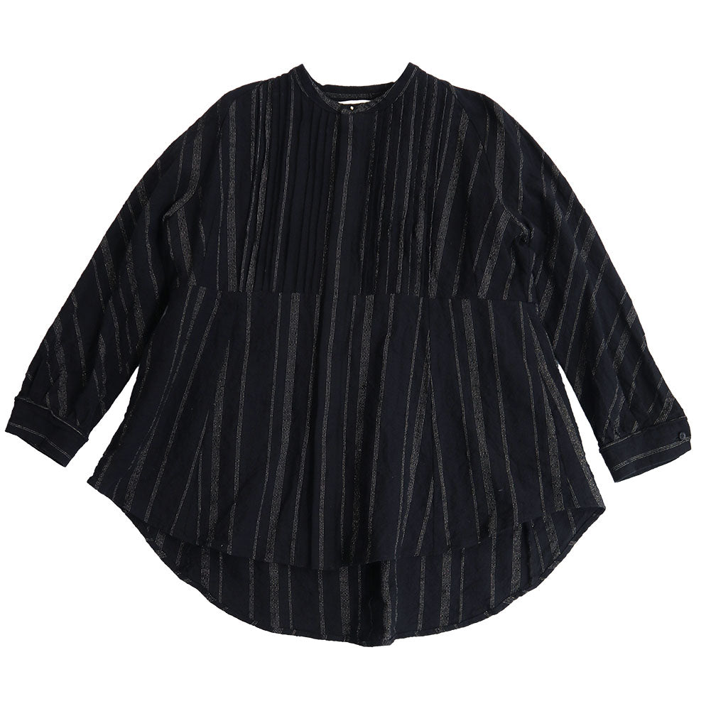 Giemon ギエモン ぎえもん 久留米絣 ピンタックブラウス G513【2023aw】