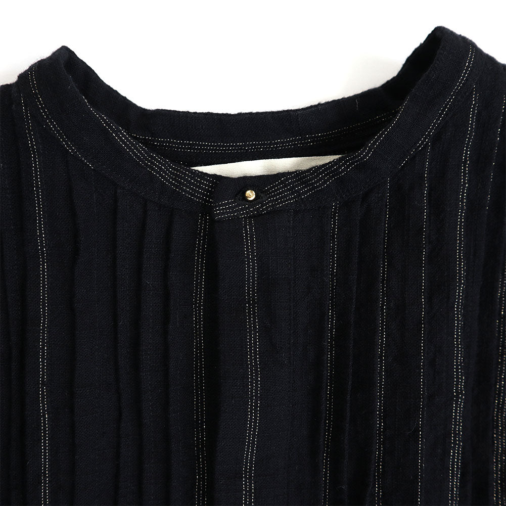 Giemon ギエモン ぎえもん 久留米絣 ピンタックブラウス G513【2023aw】