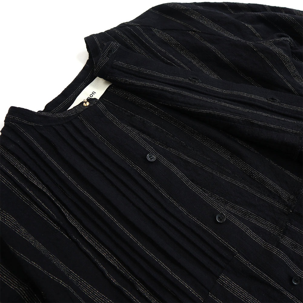 Giemon ギエモン ぎえもん 久留米絣 ピンタックブラウス G513【2023aw】