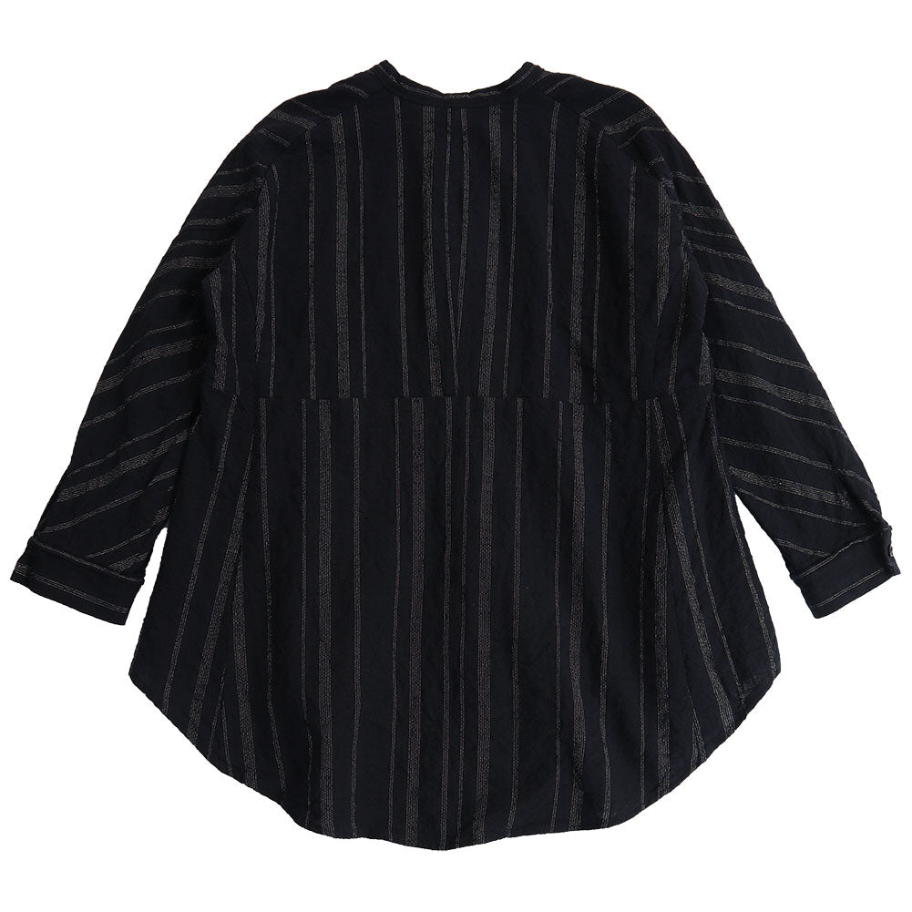 Giemon ギエモン ぎえもん 久留米絣 ピンタックブラウス G513【2023aw】