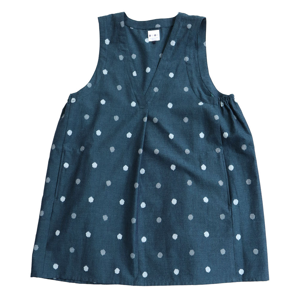 儀右ヱ門 ギエモン ぎえもん 久留米絣 ベスト Y6013 日本製【2025ss】