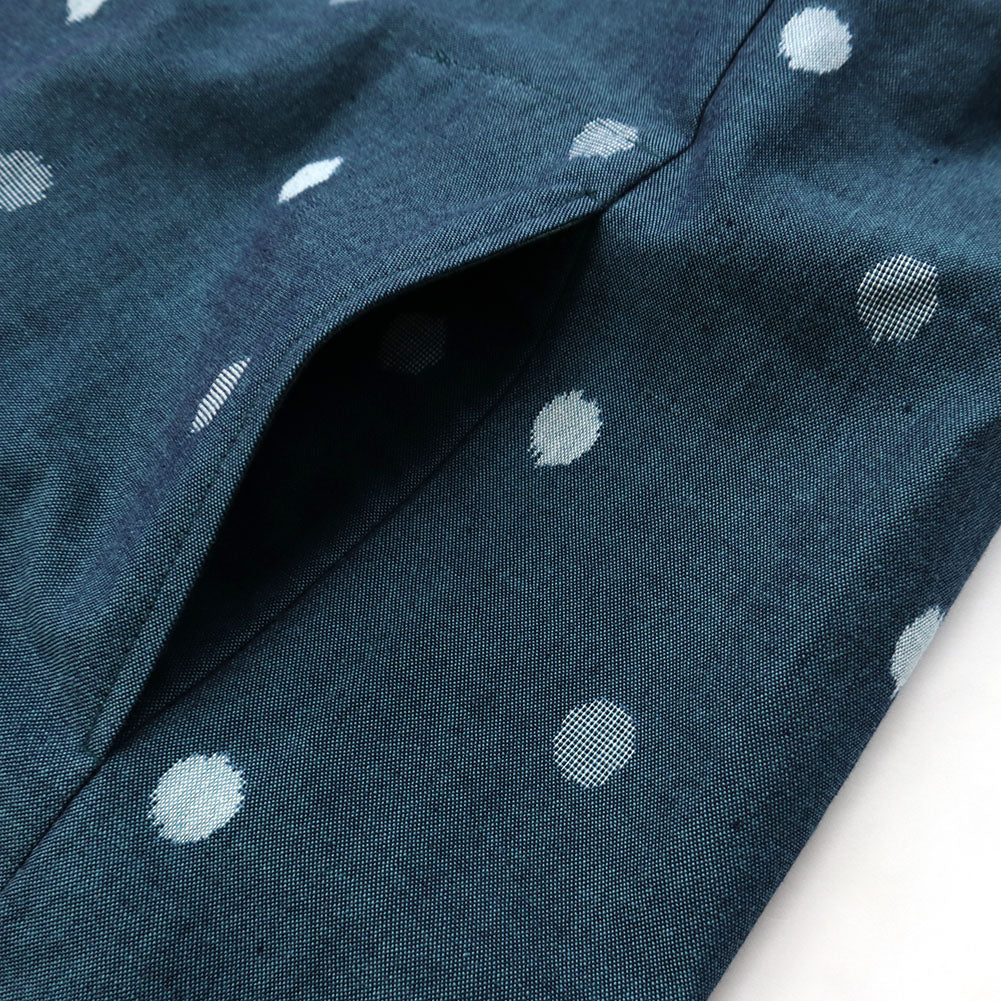 儀右ヱ門 ギエモン ぎえもん 久留米絣 ベスト Y6013 日本製【2025ss】