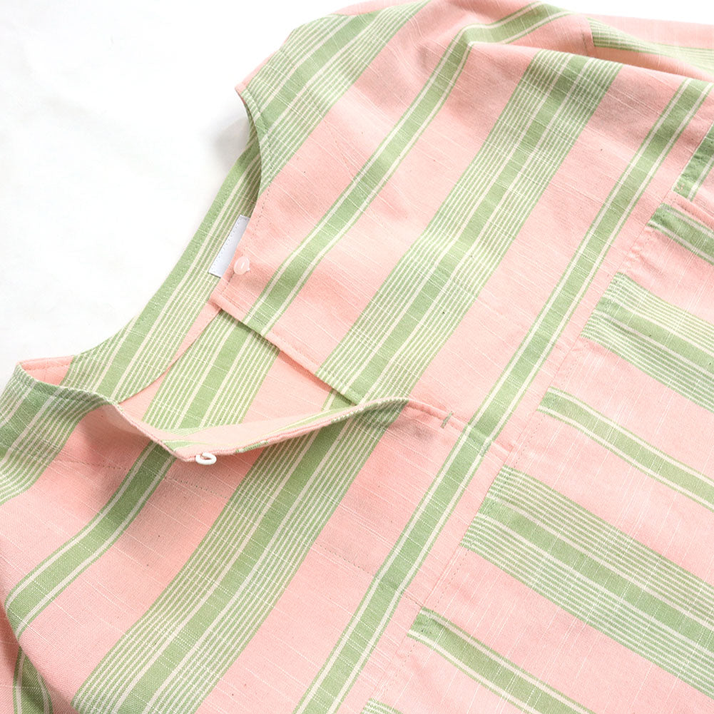 儀右ヱ門 ギエモン ぎえもん 久留米絣 ショート丈プルオーバーブラウス Y5167 日本製【2025ss】