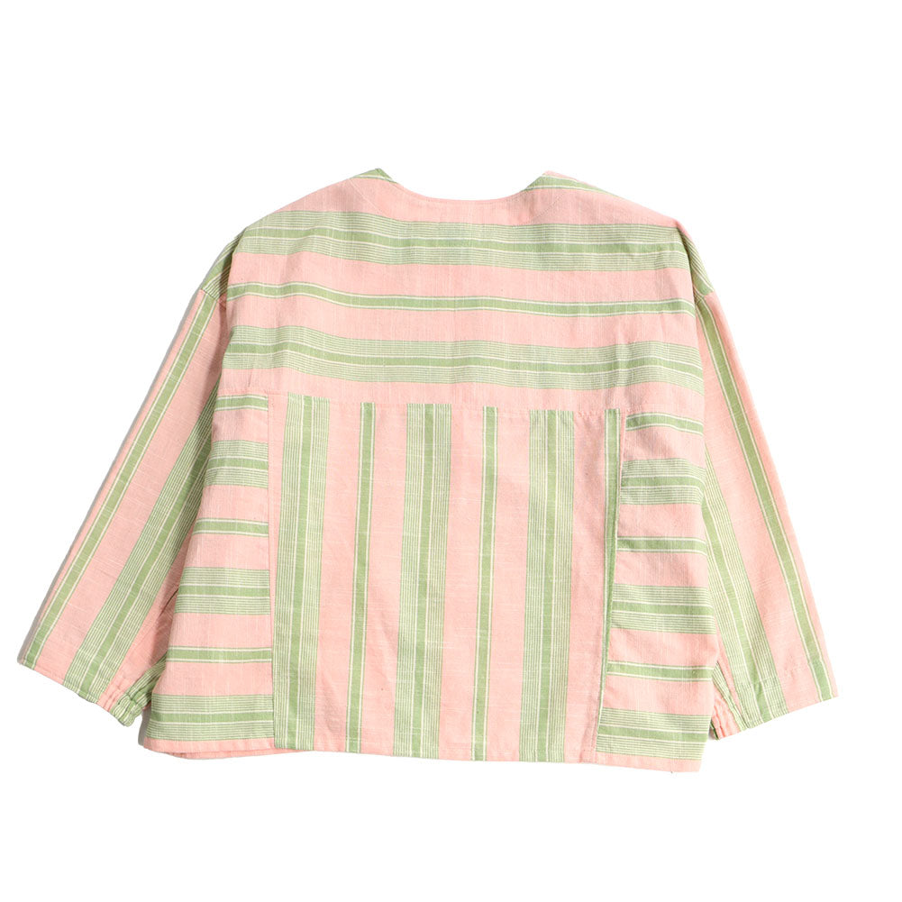 儀右ヱ門 ギエモン ぎえもん 久留米絣 ショート丈プルオーバーブラウス Y5167 日本製【2025ss】