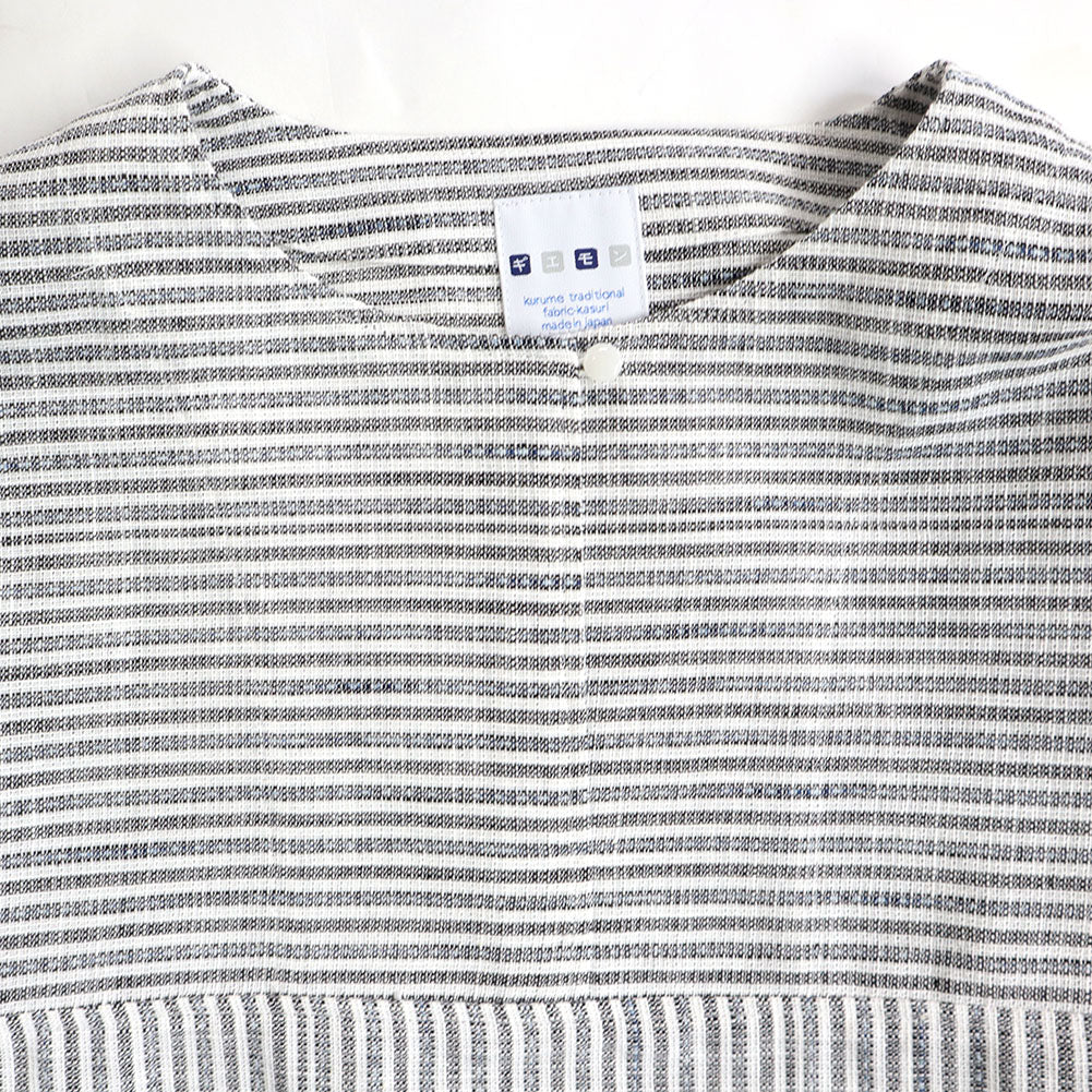 儀右ヱ門 ギエモン ぎえもん 久留米絣 ショート丈プルオーバーブラウス Y5167 日本製【2025ss】