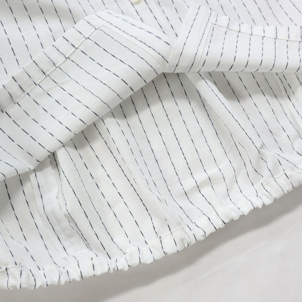 儀右ヱ門 ギエモン ぎえもん 久留米絣 バックギャザーブラウス Y5169  日本製【2025ss】