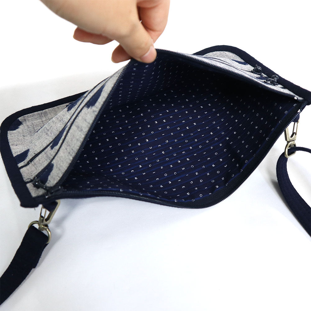 儀右ヱ門 ギエモン ぎえもん 久留米絣 ポシェット 姉妹 日本製【2024ss】