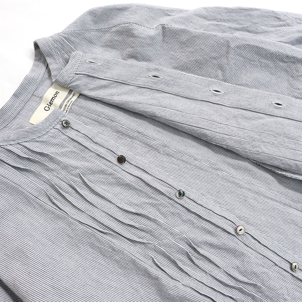 儀右ヱ門 ギエモン ぎえもん 久留米絣 ウェーブブラウス G523 日本製【2025ss】