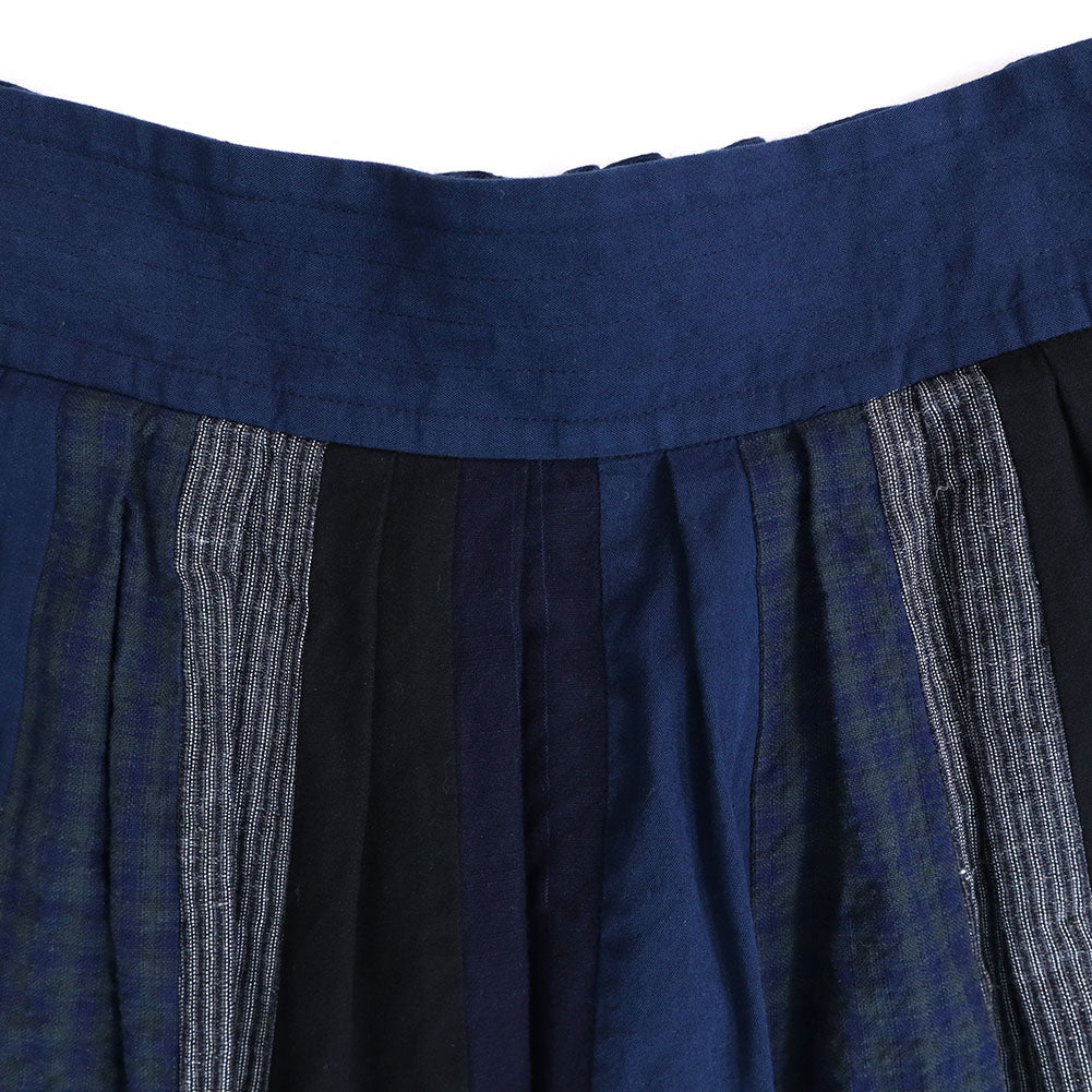 儀右ヱ門 ギエモン ぎえもん 久留米絣 パッチワークスカート G908 日本製【2025ss】