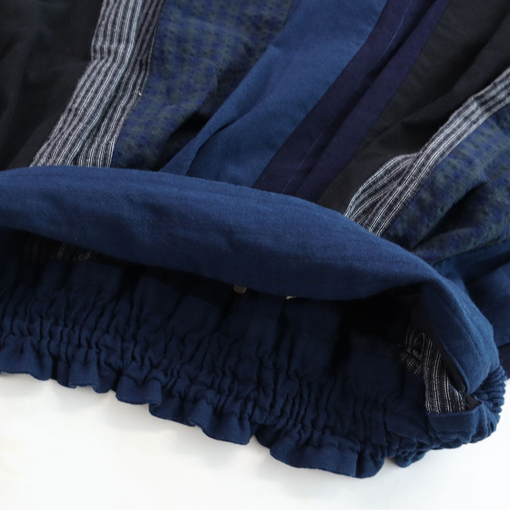 儀右ヱ門 ギエモン ぎえもん 久留米絣 パッチワークスカート G908 日本製【2025ss】