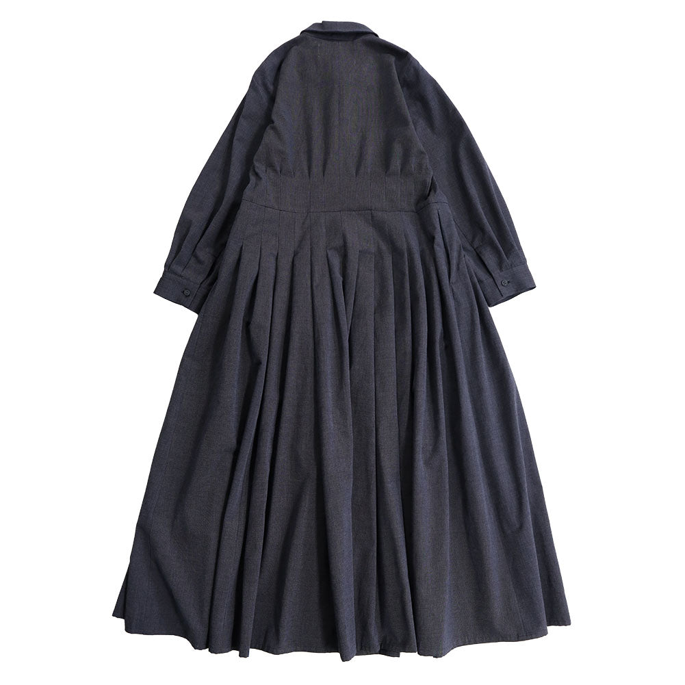 Giemon ギエモン ぎえもん 久留米絣 タック切替ワンピース G-214 日本製