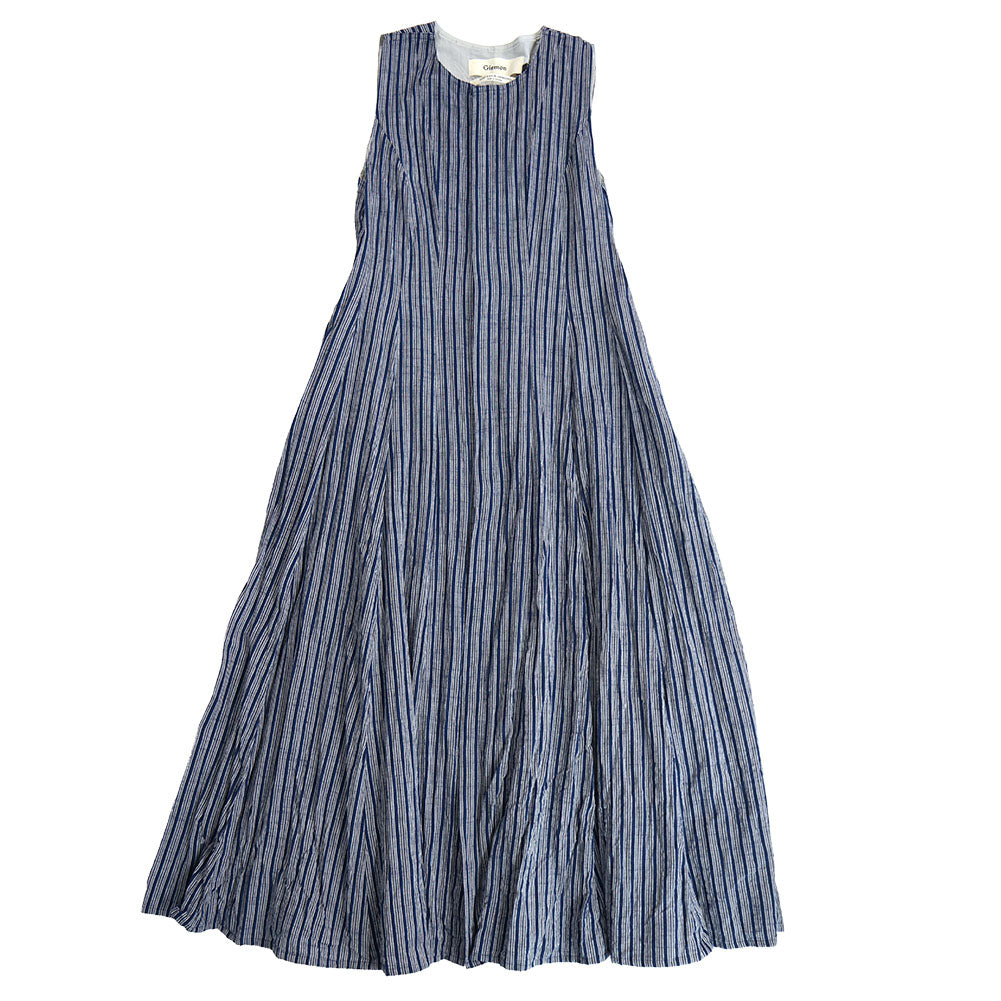 Giemon Giemon Kurume Kasuri Line Dress Dress G213 Made in Japan