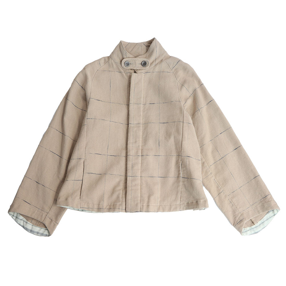 Giemon Kurume Kasuri French Military Blouse Jacket G518 Made in Japan