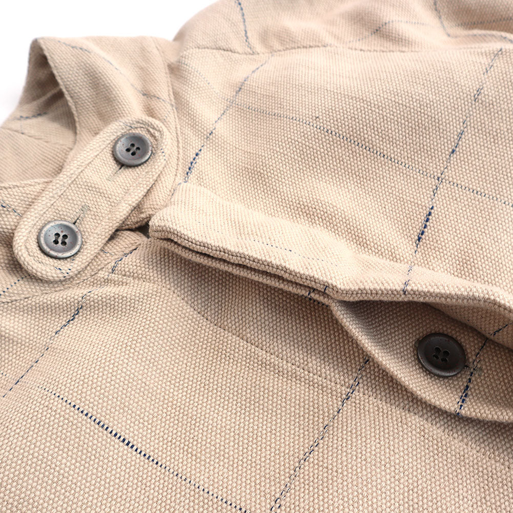 Giemon Kurume Kasuri French Military Blouse Jacket G518 Made in Japan