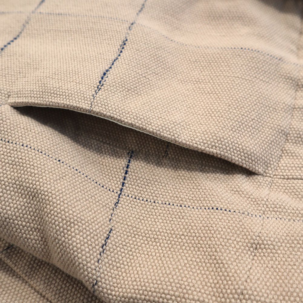 Giemon Kurume Kasuri French Military Blouse Jacket G518 Made in Japan