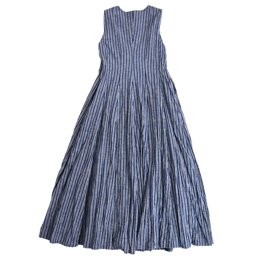 Giemon Giemon Kurume Kasuri Line Dress Dress G213 Made in Japan