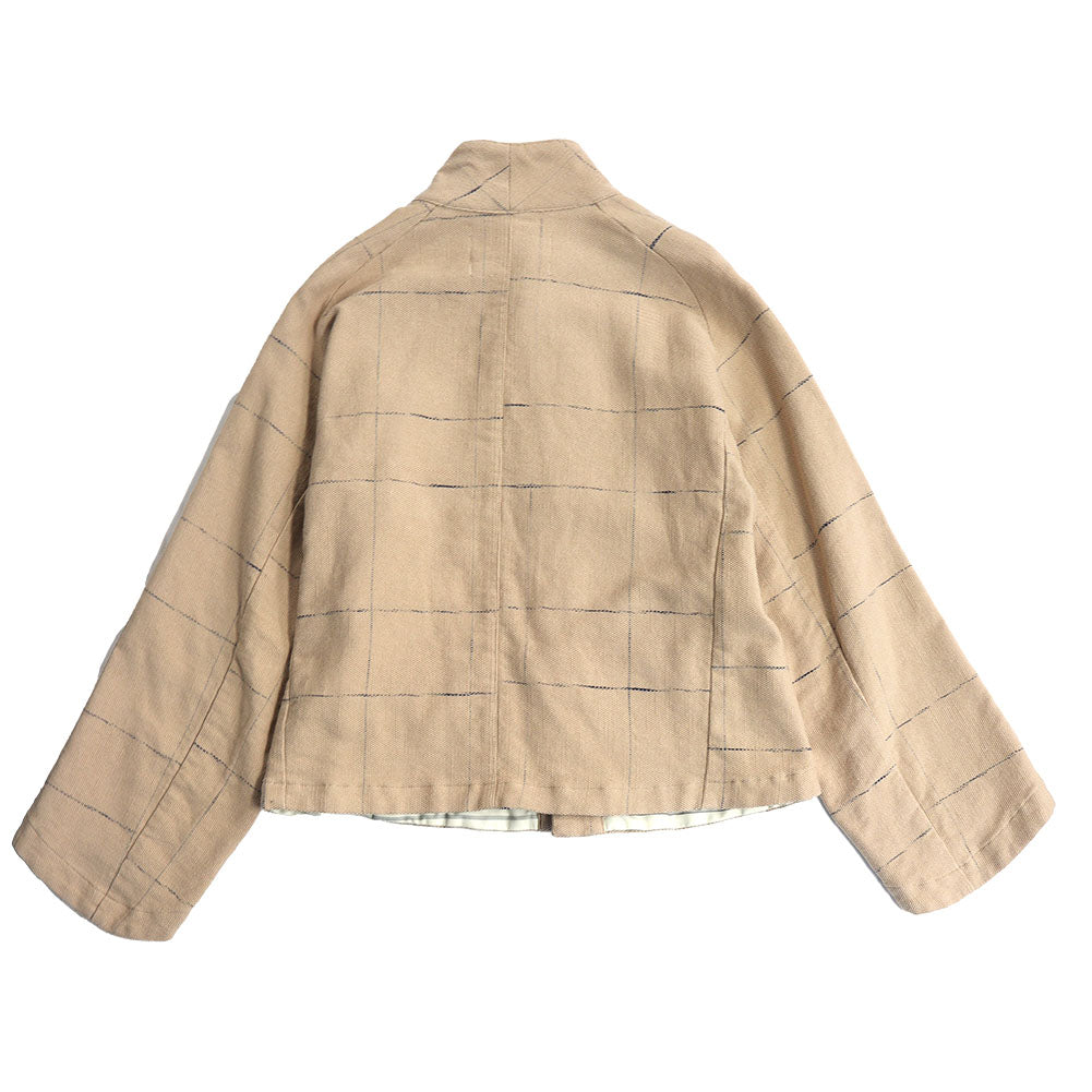Giemon Kurume Kasuri French Military Blouse Jacket G518 Made in Japan