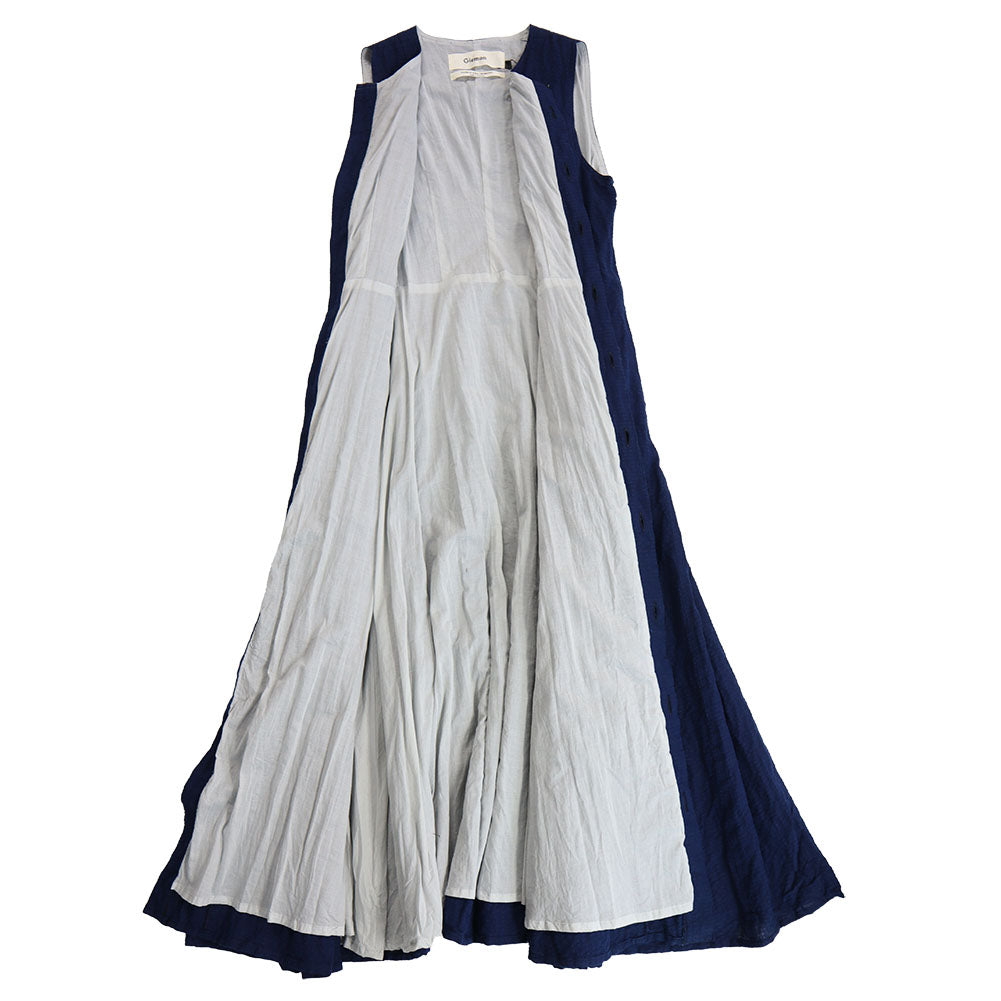 Giemon Giemon Kurume Kasuri Line Dress Dress G213 Made in Japan