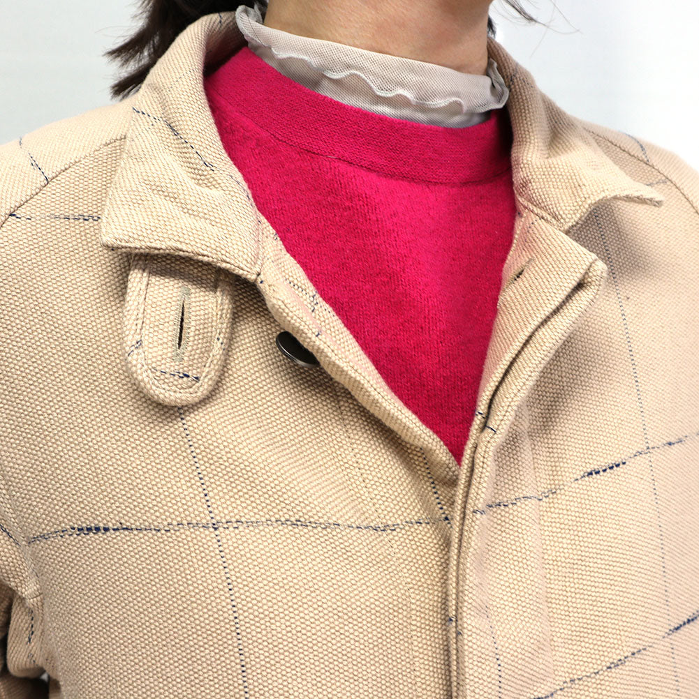 Giemon Kurume Kasuri French Military Blouse Jacket G518 Made in Japan