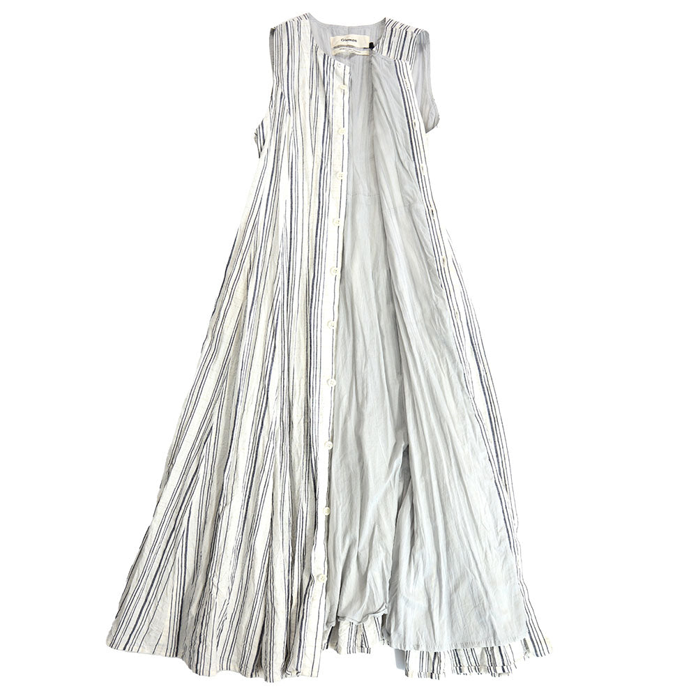 Giemon Giemon Kurume Kasuri Line Dress Dress G213 Made in Japan