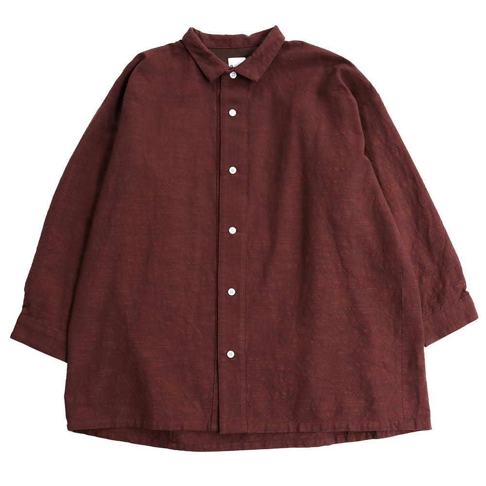 Giemon Giemon Kurume Kasuri 休閒襯衫上衣長款男女皆宜 Y5131-2 日本製造