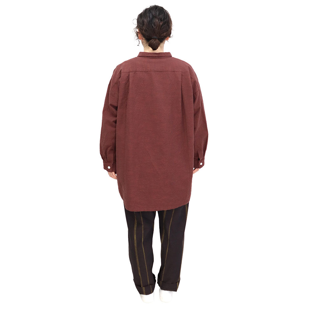 Giemon Giemon Kurume Kasuri 休閒襯衫上衣長款男女皆宜 Y5131-2 日本製造