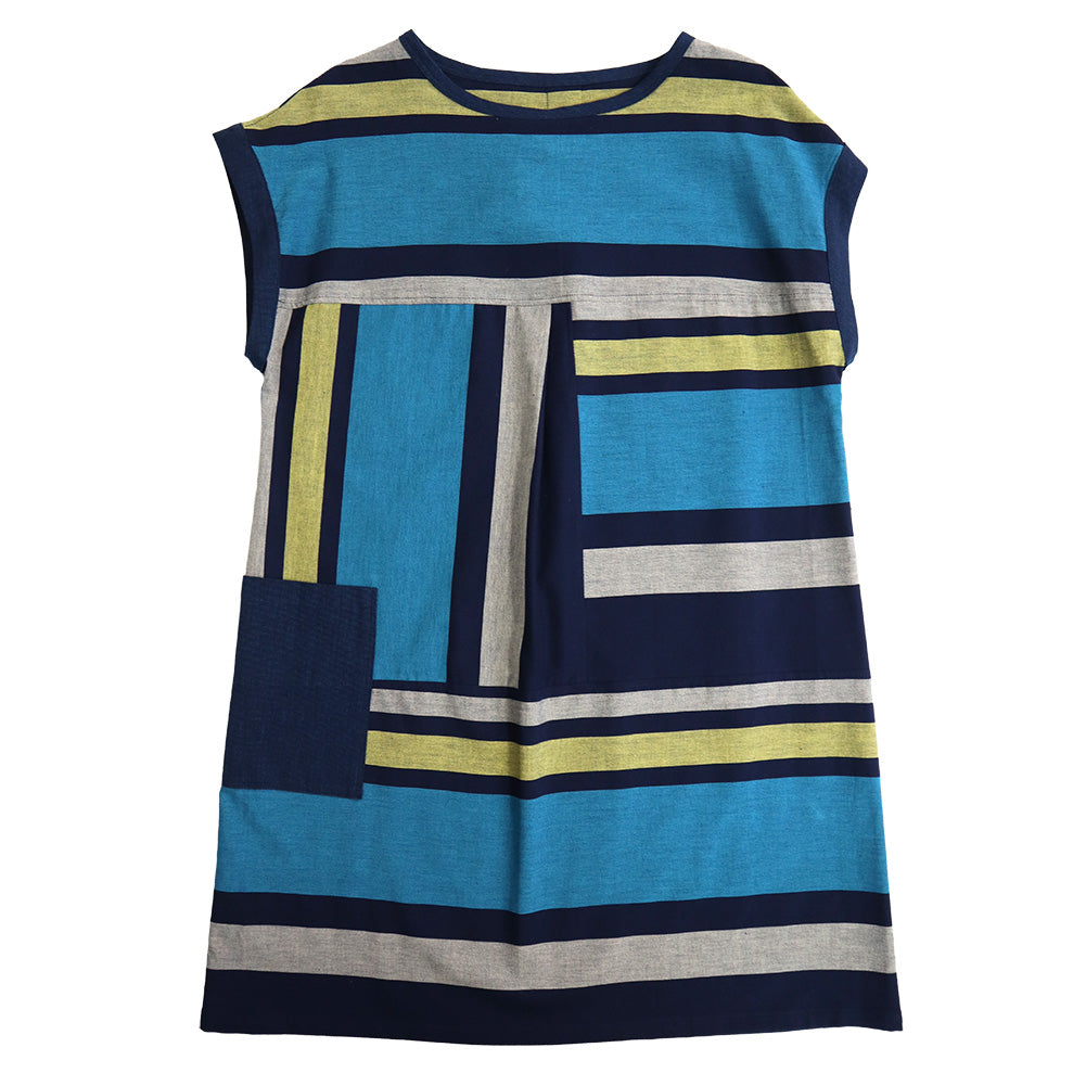 Giemon Giemon Giemon Kurume Kasuri Tunic One Piece Y2155 Made in Japan Spring Summer Free Shipping