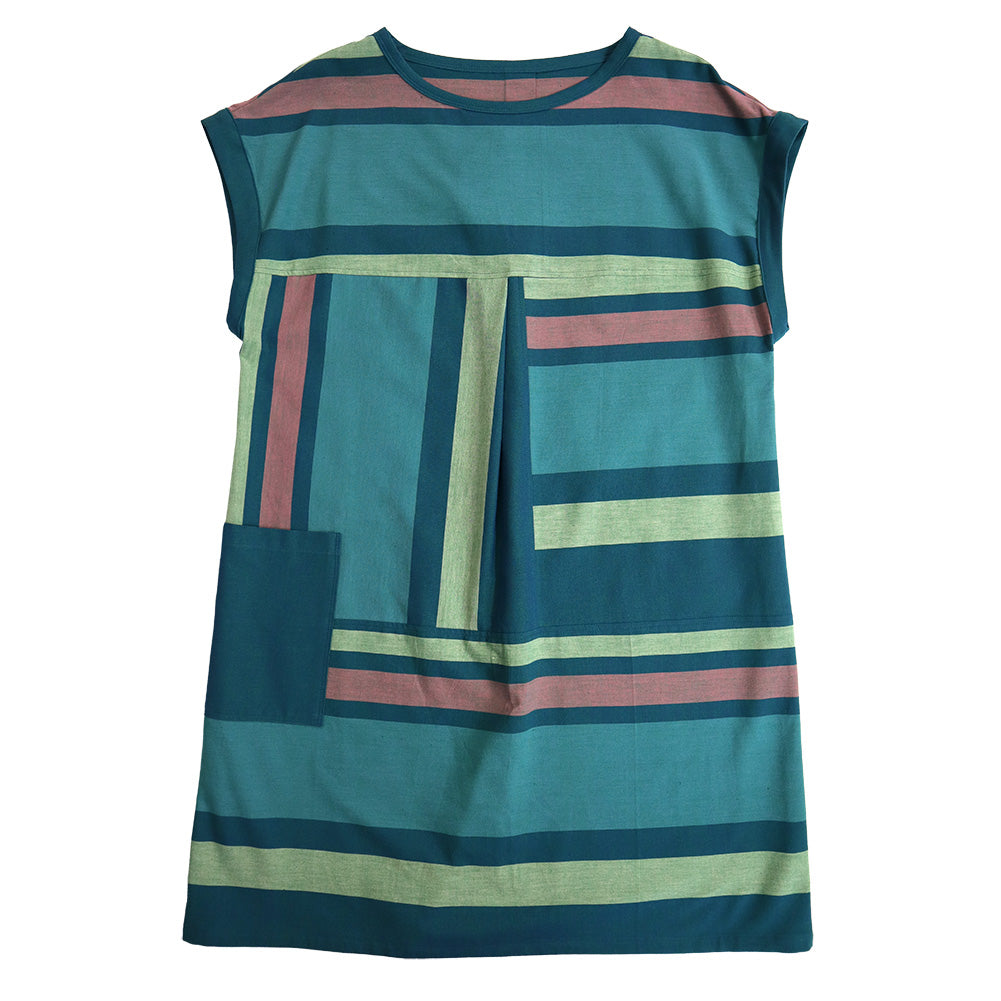 Giemon Giemon Giemon Kurume Kasuri Tunic One Piece Y2155 Made in Japan Spring Summer Free Shipping