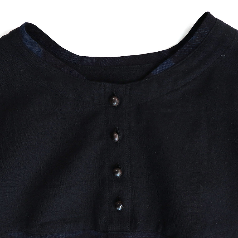 儀右ヱ門 ギエモン ぎえもん 久留米絣 プルオーバーチュニック丈ブラウス タ537 日本製【2025ss】