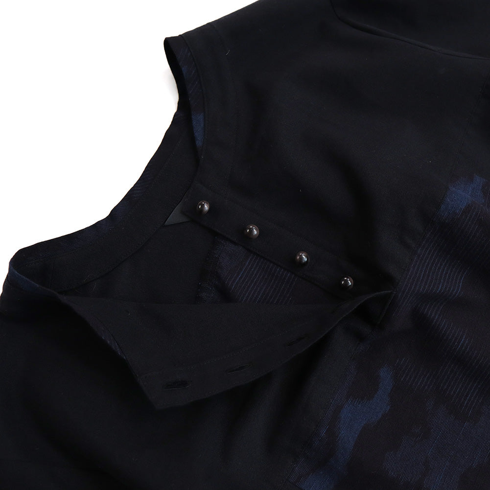 儀右ヱ門 ギエモン ぎえもん 久留米絣 プルオーバーチュニック丈ブラウス タ537 日本製【2025ss】