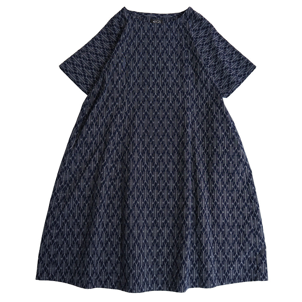 儀右ヱ門 ギエモン ぎえもん 久留米絣 ワンピース タ209 日本製【2025ss】