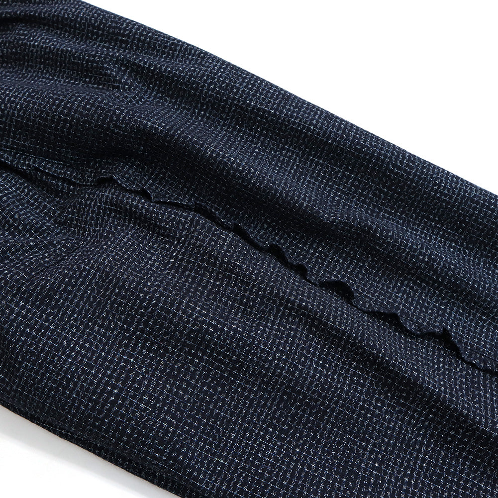 【予約商品】儀右ヱ門 ギエモン ぎえもん 久留米絣 フリル付きもんぺ風パンツ カ733 日本製【2025ss】