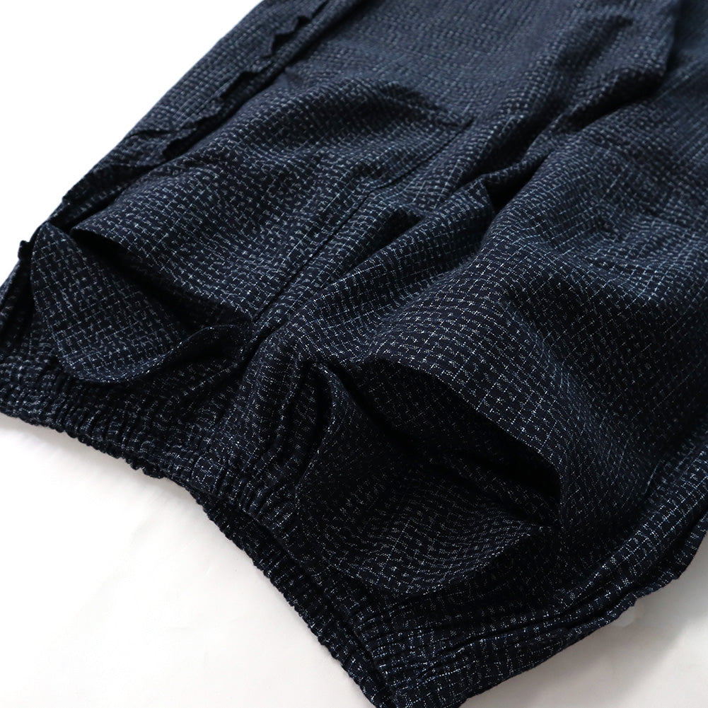 【予約商品】儀右ヱ門 ギエモン ぎえもん 久留米絣 フリル付きもんぺ風パンツ カ733 日本製【2025ss】