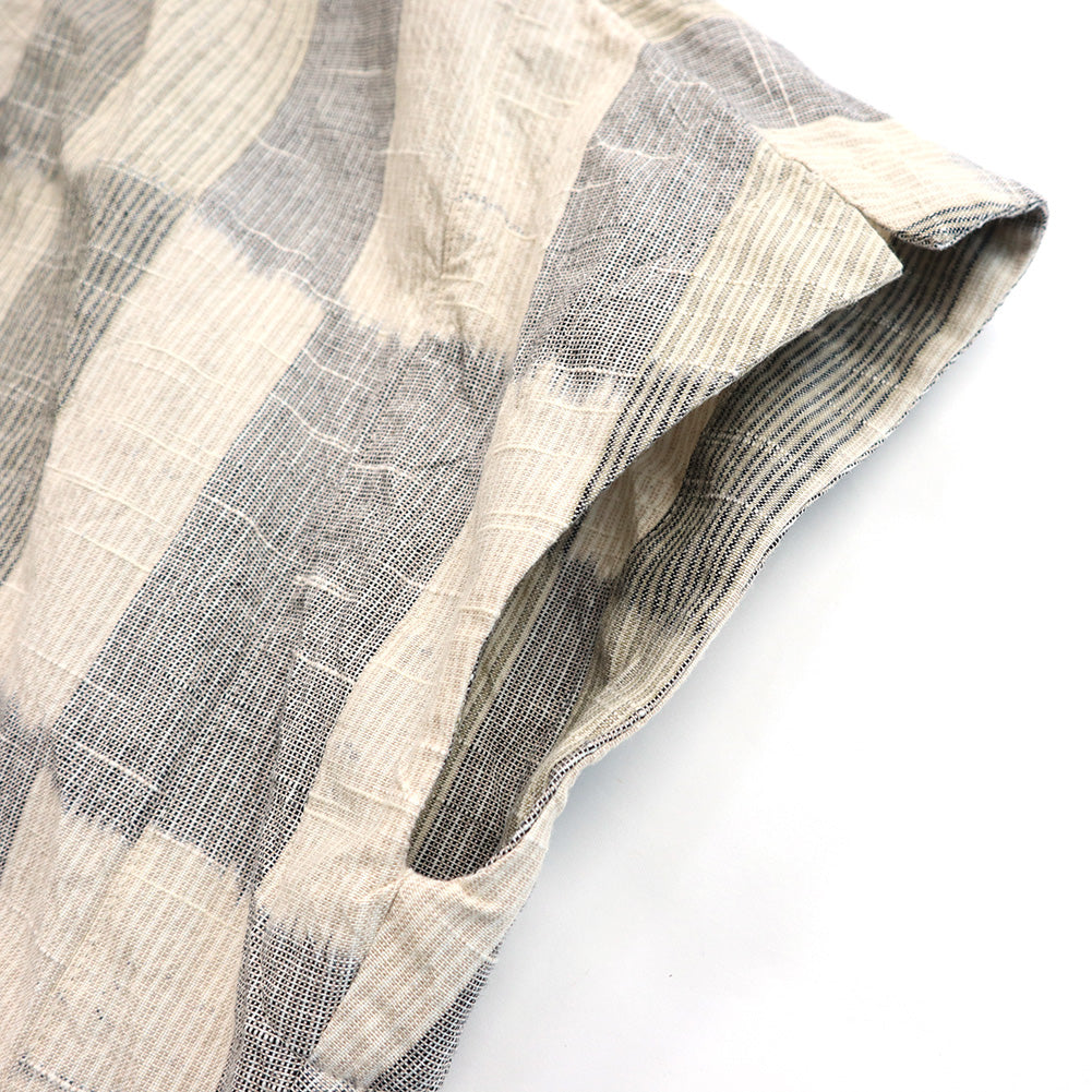 儀右ヱ門 ギエモン ぎえもん 久留米絣 ギャザーブラウス G526 日本製【2025ss】