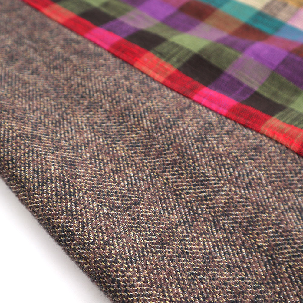 Giemon Giemon Tweed Cotton Long Sleeve Dress R2044 Kurume Kasuri Made in Japan Mother's Day