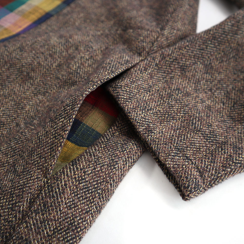 Giemon Giemon Tweed Cotton Long Sleeve Dress R2044 Kurume Kasuri Made in Japan Mother's Day