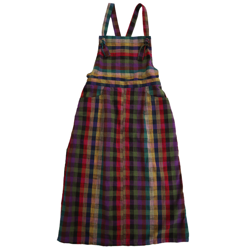 儀右ヱ門 ギエモン ぎえもん 久留米絣 ジャンパースカート Y9069  日本製【2025aw】