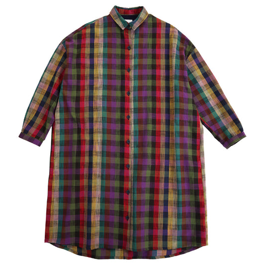 儀右ヱ門 ギエモン ぎえもん 久留米絣 ワンピース Y2177  日本製【2025aw】