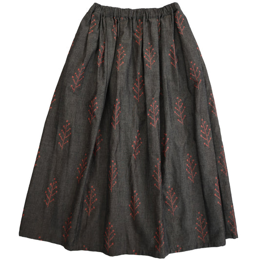 儀右ヱ門 ギエモン ぎえもん 久留米絣 スカート Y9061 日本製【2025aw】