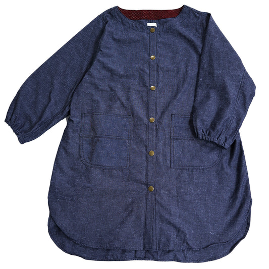 【予約商品】儀右ヱ門  ギエモン ぎえもん  久留米絣 割烹着 Y3036 日本製 【2025-26gs】