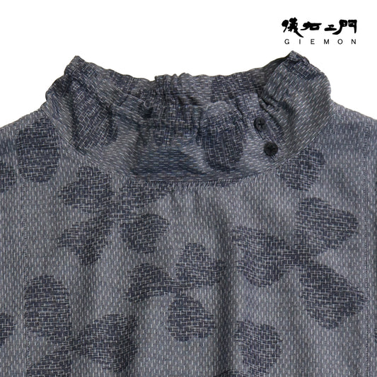 Giemon Giemon Giemon Blouse Ko540 Kurume Kasuri Made in Japan