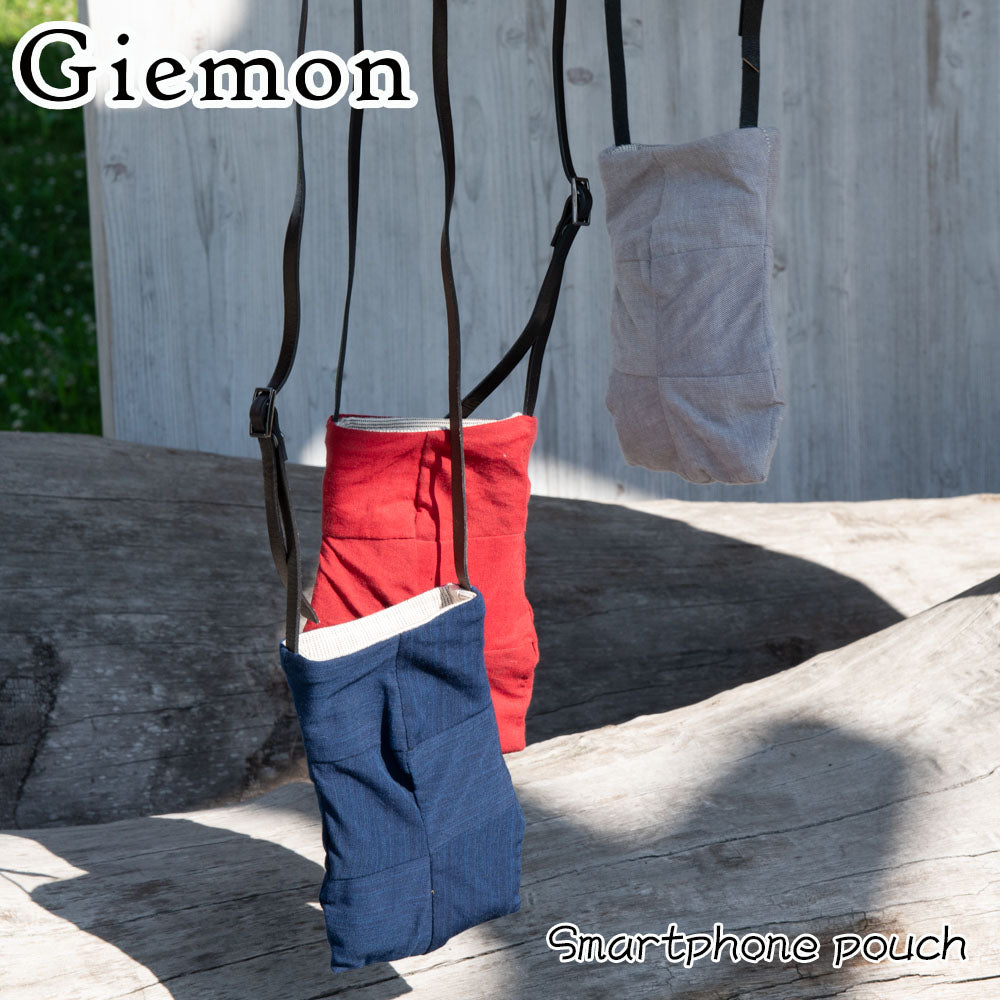 Giemon 久留米絣 ポシェット スマホポーチ GB-030 日本製【2024aw】